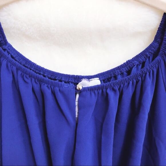 Alya Blue Mid Sleeve Chiffon Dress - Picture 4 of 6